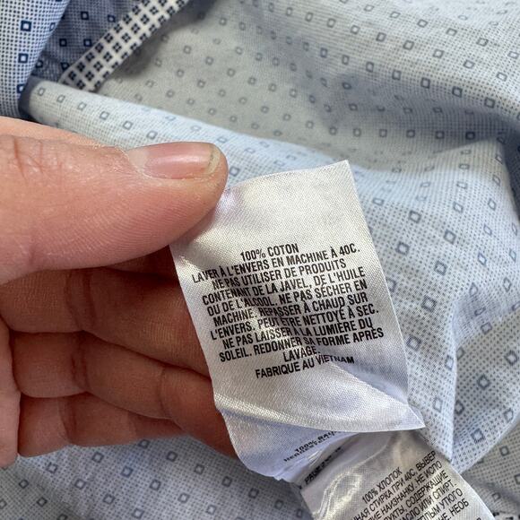 Ted Baker Shirt Mens‎ Large 15.5 32/33 Blue Printed Button Up Endurance - Picture 5 of 10